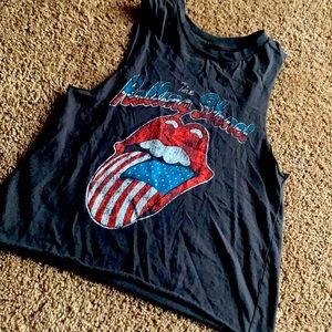 Crop muscle tank; fits a little small